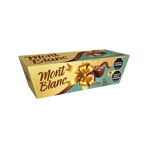 Chocolate Montblanc Bombones Con Leche Con Relleno Sabor Avellana Y Trozos De Avellana Caja 10 und x 12 gr