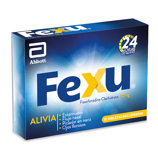 Fexu Fexofenadina Clorhidrato 120 mg Abbott Caja x 10 Tabletas