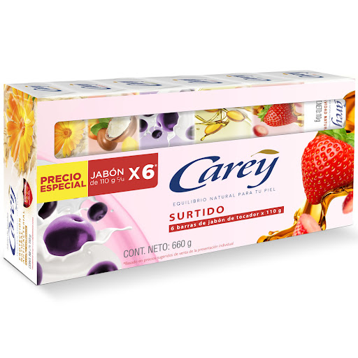 Jabón Carey Surtido 110 gr x 6 und