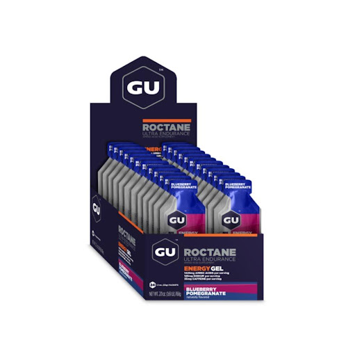 Gel Roctane. Sabor Aránadano Azul con Cafeína 35mg. Caja x 24 unidades GU Caja x 24  x 12 Sabor: Arándano azul

Características:

Doble energía: Fructosa y Maltodextrina

Aminoácidos: 1.425 mg

Calorías: 100

Sodio: 125 mg

Cafeína: 35 mg