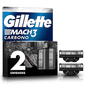 Repuestos para cuchilla de Afeitar Gillette Mach 3 Carbono Caja x 2 und  