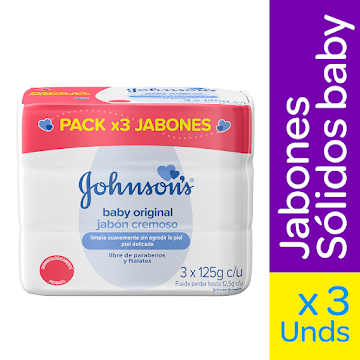 Jabón Johnson Baby Original 125 gr x 3 und  