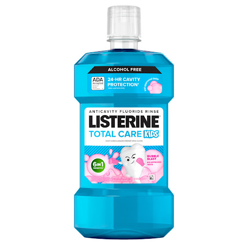 Enjuague Bucal Niños Listerine Total Care Kids Bubble Blast Sin Alcohol Frasco x 500 ml