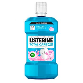 Enjuague Bucal Niños Listerine Total Care Kids Bubble Blast Sin Alcohol Frasco x 500 ml  