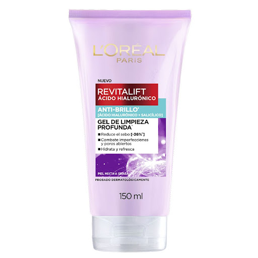 Gel limpiador Loreal Paris Ácido Hialurónico x 150 ml