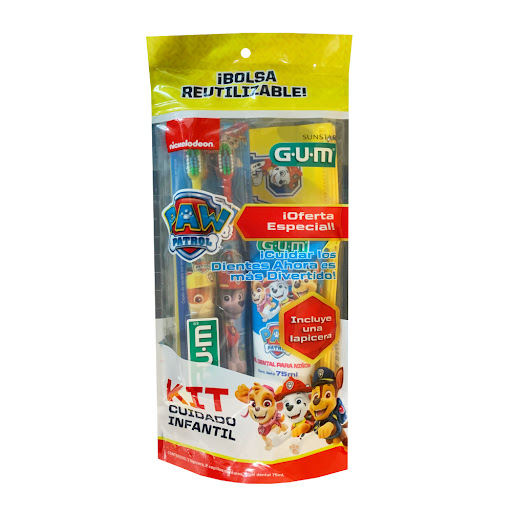 Kit Gel Dental Paw Patrol Gum x 75 ml + Cepillo x 2 und