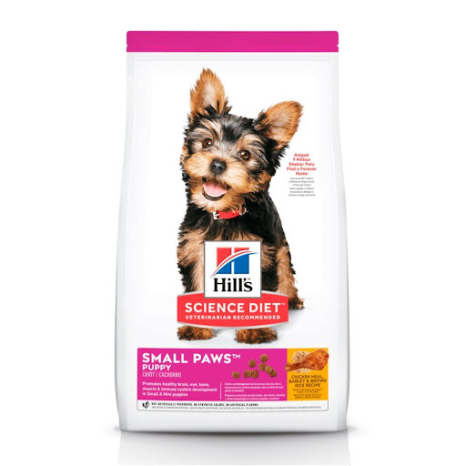 HILLS C PUPPY S&M CHICKEN 12,5LB Hills Bolsa x 1 El alimento seco Hill's Science Diet Small & Mini Puppy se adapta a las necesidades únicas de los perros pequeños y mini. Rico en sabor, está cuidadosamente formulado con nutrientes vitales para respa