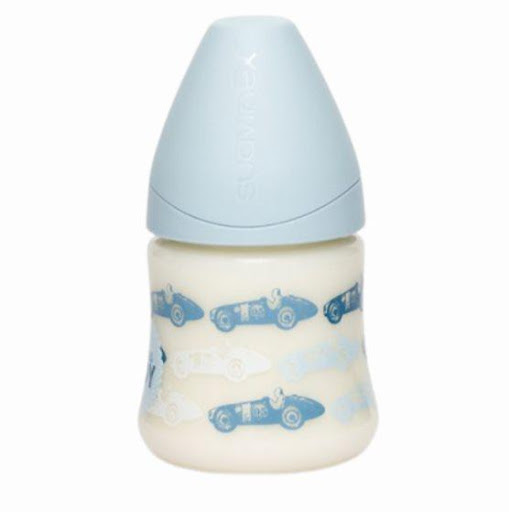 Suavinex Biberón anatómico 150 ml Azul P Suavinex caja x 1 Biberones premium de poliamida con tetina redonda tres posiciones de silicona con capacidad de 150ml.