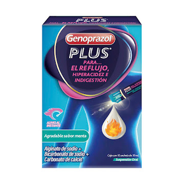 Genoprazol Plus Sabor   Menta Genomma Caja x 10 Sobres  