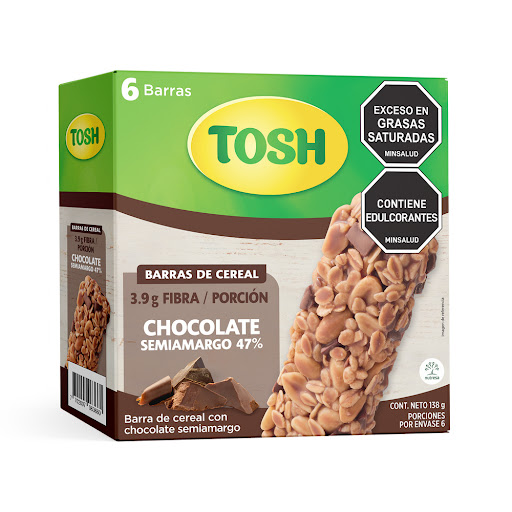 Barra De Cereal Tosh Con Chips De Chocolate Caja x 6 und