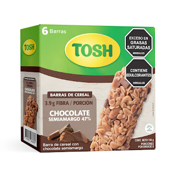 Barra De Cereal Tosh Con Chips De Chocolate Caja x 6 und  