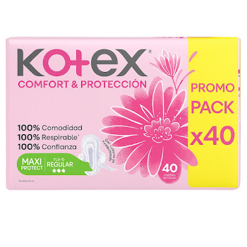 Toalla Higienica Kotex Dia Maxi Protect Paquete x 40 und  