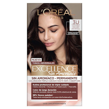 Tinte Loreal Excellence Nudes Sin Amoníaco Castaño Oscuro 3U Caja x 1 und  
