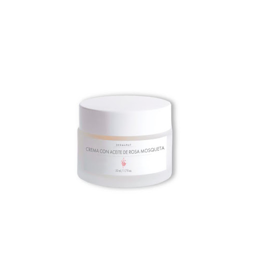 Crema Con Aceite De Rosa Mosqueta x 50 ml Dermanat 50 ml x 1 Crema hidratante facial con Aceite de Rosa Mosqueta y Argán, un toque de hidratación ligera que no deja sensación grasosa.

Mezcla nutritiva rica en vitaminas y antioxidantes.

Retrasa los signos de e