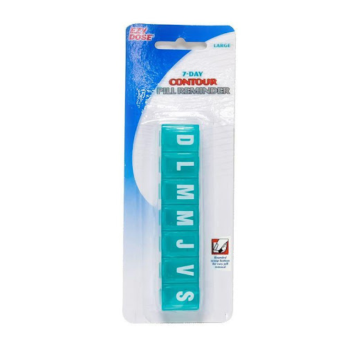 Pastillero 7 Dias Large Import APOTHECARY  x 1 Organizador y planificador de pastillas, diseño de calidad, construido para soportar el uso repetido, compartimentos individuales, ayuda a planificar tus tomas.