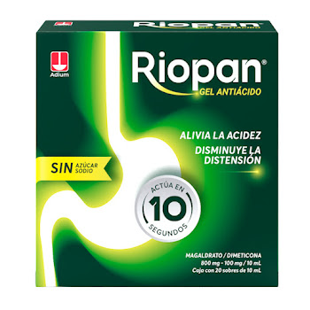 Riopan Magaldrato + Dimeticona 800mg/100mg Tecnofarma Caja x 20 Sobres  
