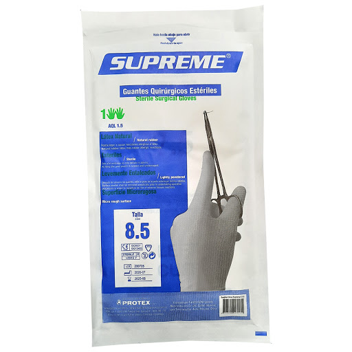 Guante Quirúrgico Supreme Estéril #8.5 x 1 und