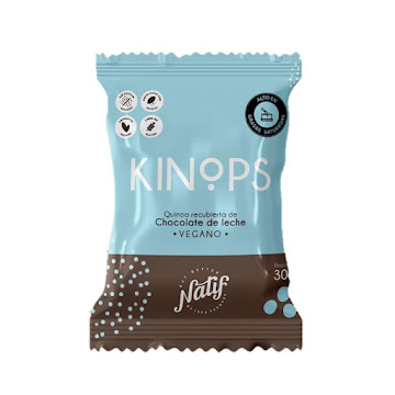 Snack Quinoa Natif   Recubierta de Chocolate de Leche 40% Paquete x 30 gr  