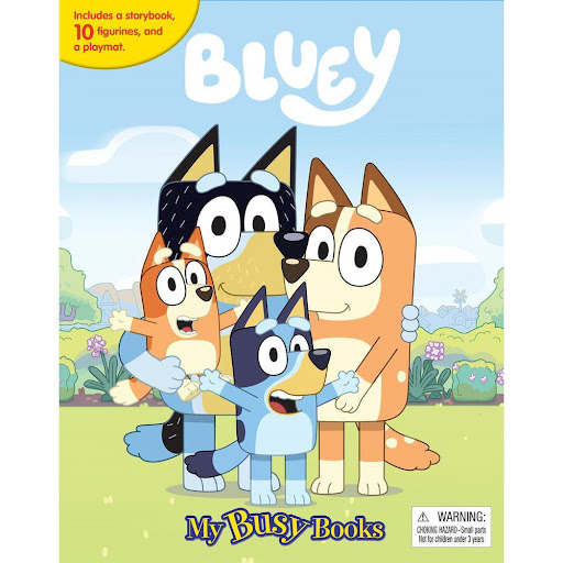 Bluey. My Busy Books. Inglés Phidal Libro x 1.0 Bluey. My Busy Books. Inglés  Libro de cartón de 10 páginas que incluye figuritas de plástico y un tapete de juego.  Referencia 4009565 Autor Phidal Publishing Editorial PHIDAL Encuadernación Tapa dur