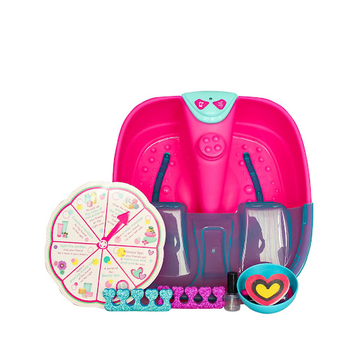 Spa de Pies para Niñas Toy Logic Toy Logic Caja x 1 Ahora puedes disfrutar de la experiencia de masajes en tus pies. Es la actividad perfecta para fiestas o noche de pijamas. El increíble Spa de juguete para niñas Funciona de verdad. Este juguete es pe