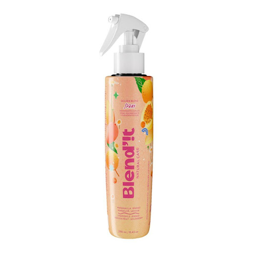 Spray Desenredante Termoprotector Blend´it Niños, Golden Blend, frutos amarillos, 250ml  Blend´it Natural Care Spray x 250ml Spray desenredante y termoprotector – brillo y suavidad instantánea | Blend’it

Contenido Neto: 250Ml

Desenreda, protege y da brillo en segundos con el Golden Blend Spray.
Formulado con manzanilla, m