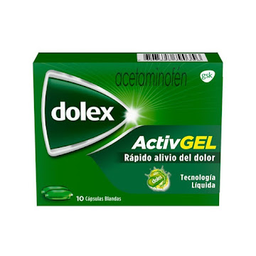 Dolex Activgel, Acetaminofen Rápida Acción y Doble Tecnología X 10 Caps  