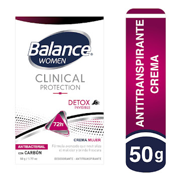 Desodorante Balance Clinical Crema Detox Women x 50 gr  