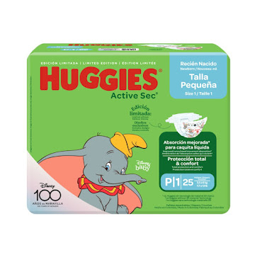 Pañales Huggies Active Sec Etapa 1/P Paquete x 25 und  