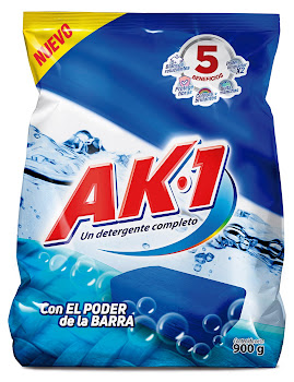 Detergente En Polvo AK1 Barra Azulk x 900 gr  