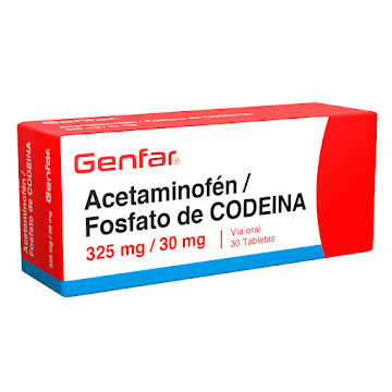 Acetaminofén + Fosfato de Codeina Genfar 325/30mg Caja x 30 Comprimidos  