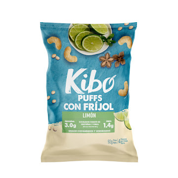 Pasabocas Kibo Puffs con Frijol Limón Paquete x 92 gr   