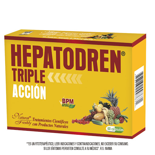 Hepatodren Triple Acción Caja x 60 Cápsulas