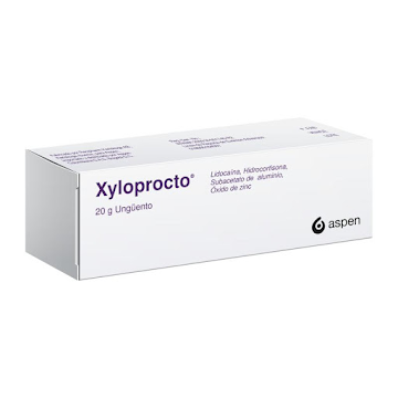 Xyloprocto Lidocaína + Hidrocortisona + Óxido de Zinc Aspen Ungüento Tubo x 20 gr  