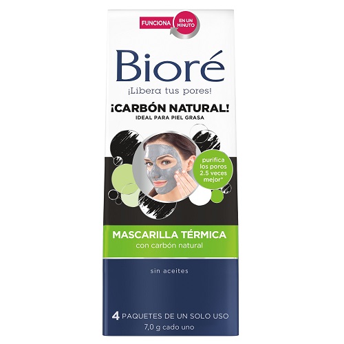 Mascarilla Biore Térmica Con Carbon x 4 und