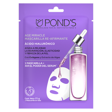Mascarilla Facial Ponds Re - Afirmante Ácido Hialurónico x 21 ml  