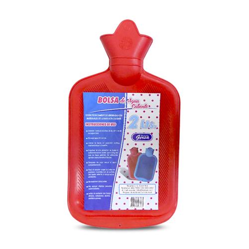 BOLSA DE AGUA CALIENTE COMPLETA Homecare  x 1 Bolsa térmica diseñada para proporcionar calor localizado, ideal para aliviar dolores musculares, cólicos y molestias articulares. Su diseño estriado mejora la distribución del calor y su material res