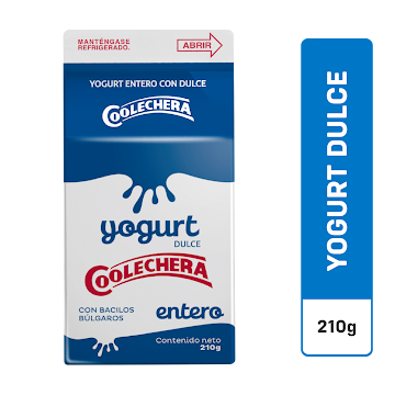 Yogurt Coolechera Dulce Entero x 210 gr  
