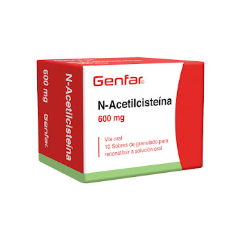 N-Acetilcisteina 600mg   Solución para Reconstruir Genfar Caja x 10 Sachets  