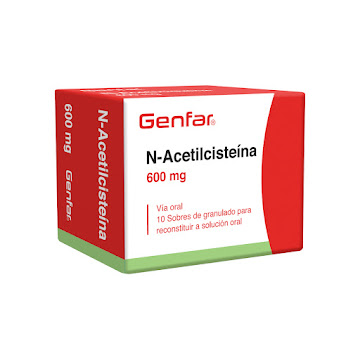 N-Acetilcisteina 600mg   Solución para Reconstruir Genfar Caja x 10 Sachets  