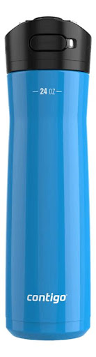 Botella térmica Contigo Ashland Chill 2.0 SS AutoSpout 24Oz/710ml (AZUL CLARO) Contigo Papeleta x 1 es un producto de alta calidad diseñado para mantener tus bebidas frías durante horas. Está fabricada con acero inoxidable de alta calidad tanto en su exterior como en su interior. El acero inoxidable