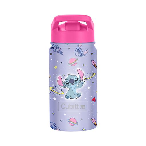 Termo para niños Jr + Lilo & Stitch Cubitt Bolsa x 1 Termo para niños Cubitt Jr + Lilo & Stitch: Hidratación divertida para niños. 414 ml, conserva frío 24h y caliente 12h. Con pajilla, acero inoxidable libre de BPA y tapa antifugas.