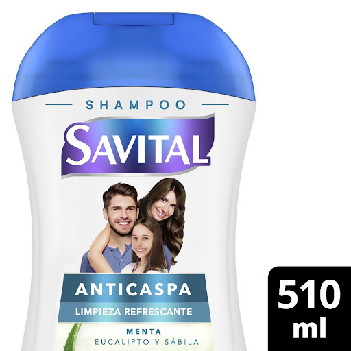 Shampoo Savital   Anticaspa Menta y Eucalipto x 510 ml