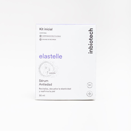 SERUM ELASTELLE ANTIEDAD 30 mL ELASTELLE FRASCO x 1 Potencia la firmeza y luminosidad de tu piel. Estimula la producción de colágeno, reduce arrugas y líneas de expresión con su fórmula antioxidante. Ahora en práctico dispensador + refill ecológico. ¡R