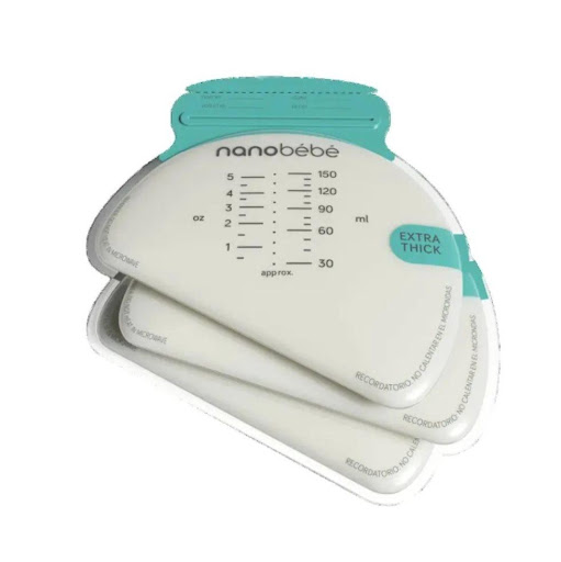50 Bolsas de Almacenamiento Leche Materna Nanobebé Nanobebé Caja x 50 Bolsas de almacenamiento materno unicas que protegen nutrientes leche materna