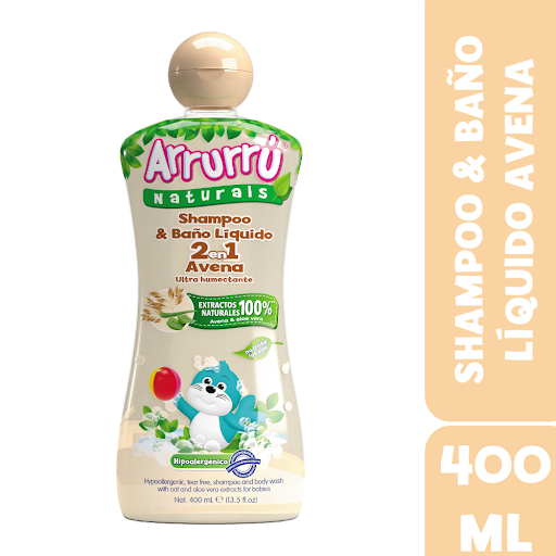 Shampoo Arrurú Naturals 2 En 1 Avena x 400 ml