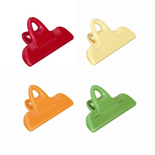 Pinza Cierra Bolsas 7 Cm  4 Pzas Presto Tescoma Bolsa x 4 Excelente para cerrar fácilmente bolsas de plástico para conservar alimentos. Fabricado de resistente plástico. Apto para frigorífico y congelador.- Plástico resistente- Apto para congelador- Apto par