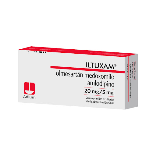 Iltuxam Olmesartán Medoxomil + Amlodipino 20mg/5mg Adium Caja x 28 Comprimidos