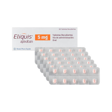 Eliquis Apixaban 5 mg BMS Caja x 60 Tabletas  