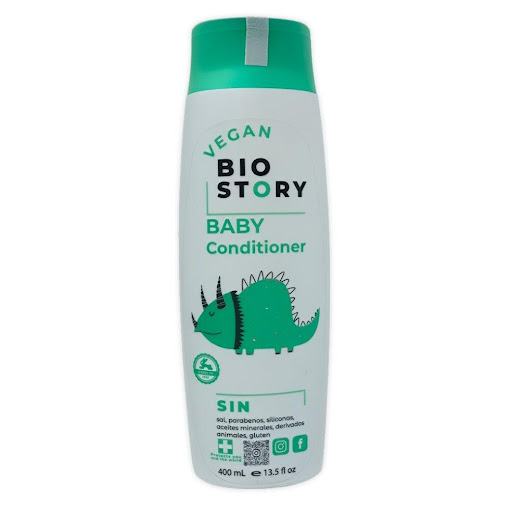Acondicionador Vegan Neutro Bio Story 400 ml x 400 ml Bio Story Baby Conditioner es un acondicionador que protege directamente el cabello del bebé y hace de la hora del baño un momento de confort y placer. Su suave fórmula con manzanilla, Aloe Vera y Cal