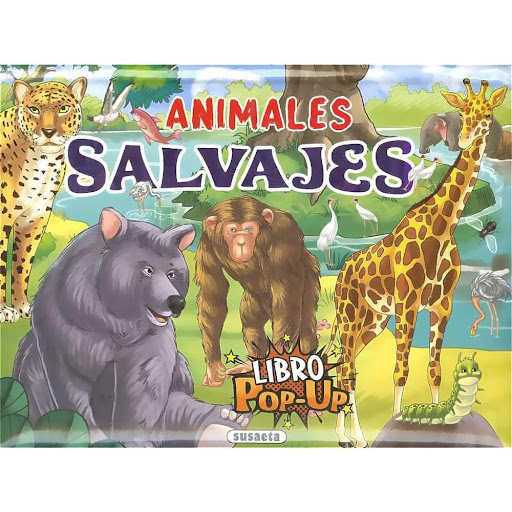 Animales Salvajes. Pop-Up (T.D) Susaeta Libro x 1.0 ANIMALES SALVAJES. POP-UP (T.D)  El mundo está poblado por animales fascinantes: grandes elefanes, altas jirafas o fieros osos... ¡Descubre a los animales de la naturaleza con este fantástico libro po
